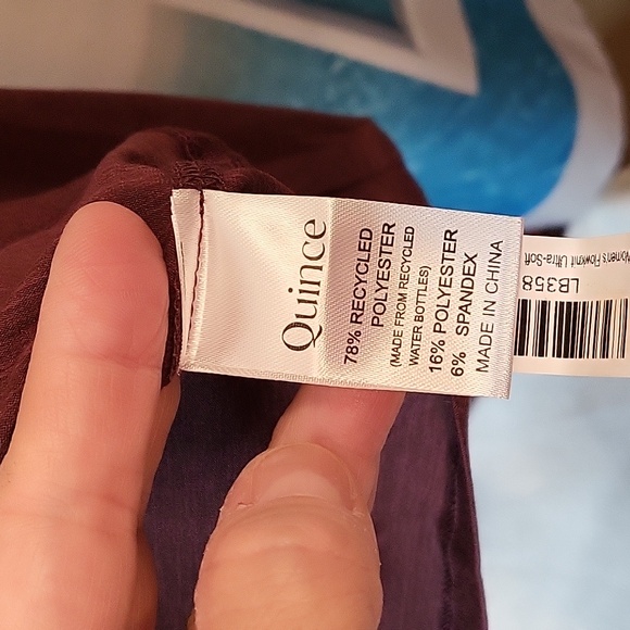Quince Flowknit Ultra Sift Performance Long Sleeve Tee Burgundy Medium - Picture 4 of 7